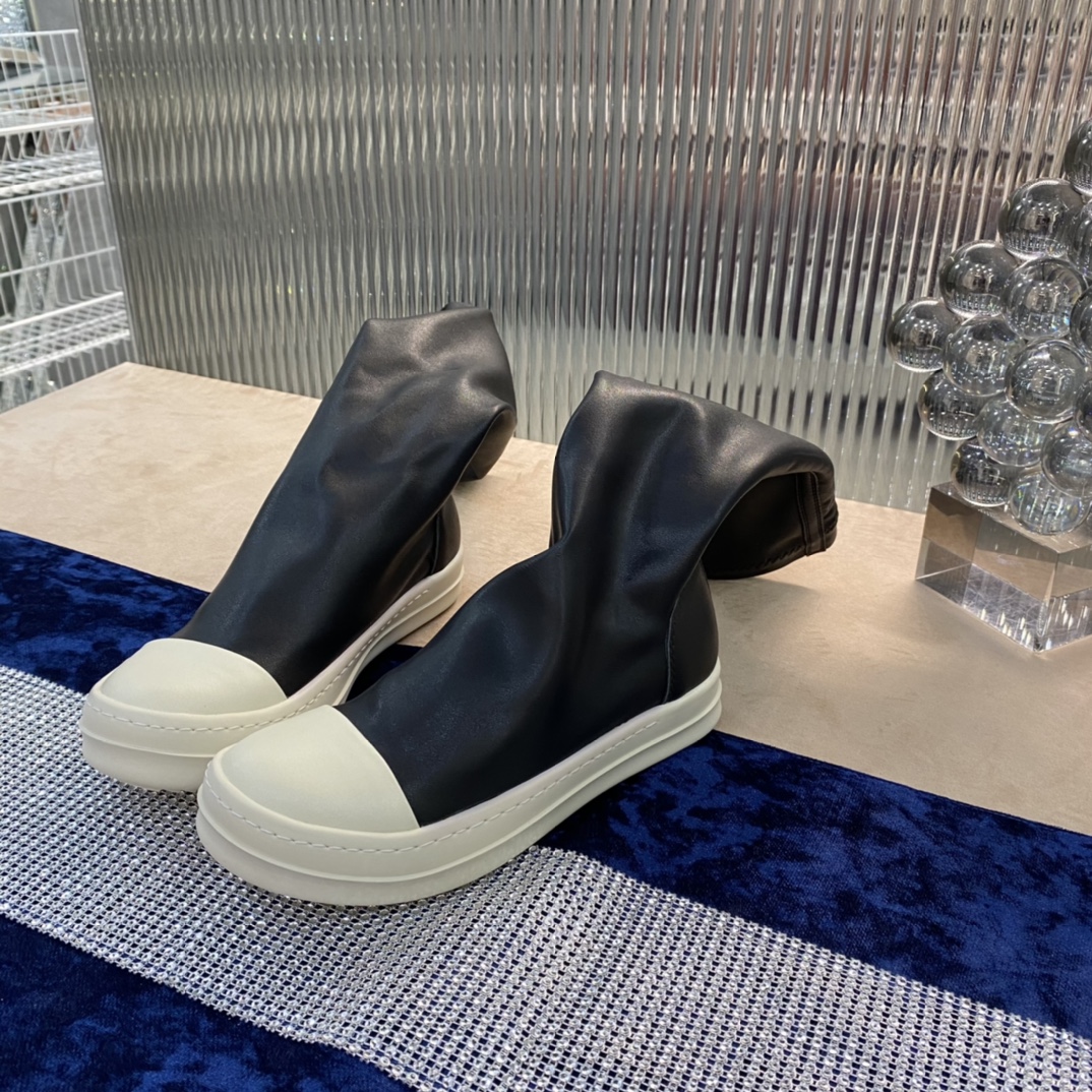 Bagsaaa Rick Owens Classic Bumper leather boots