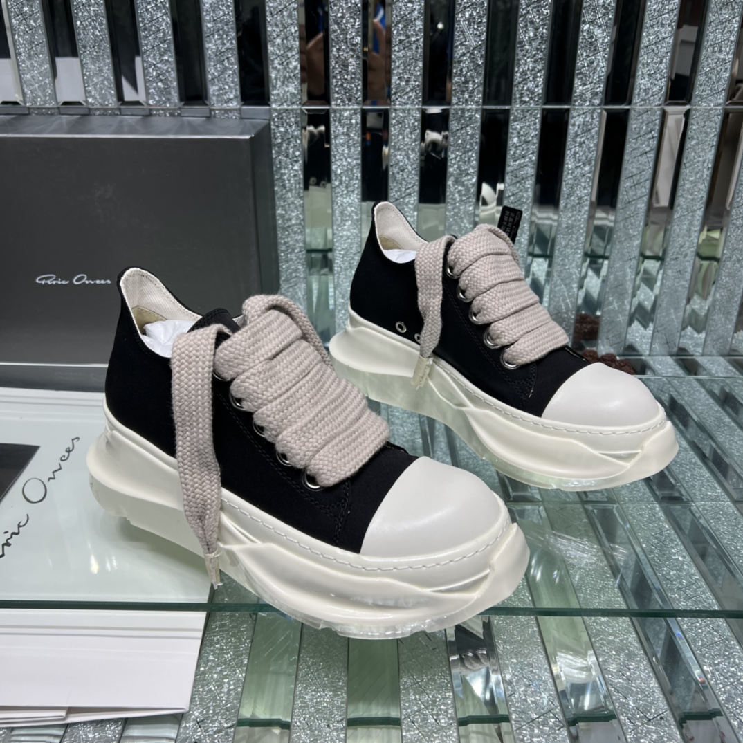 Bagsaaa Rick Owen DRKSHDW Abstract Low-top Jumbo Laces Black