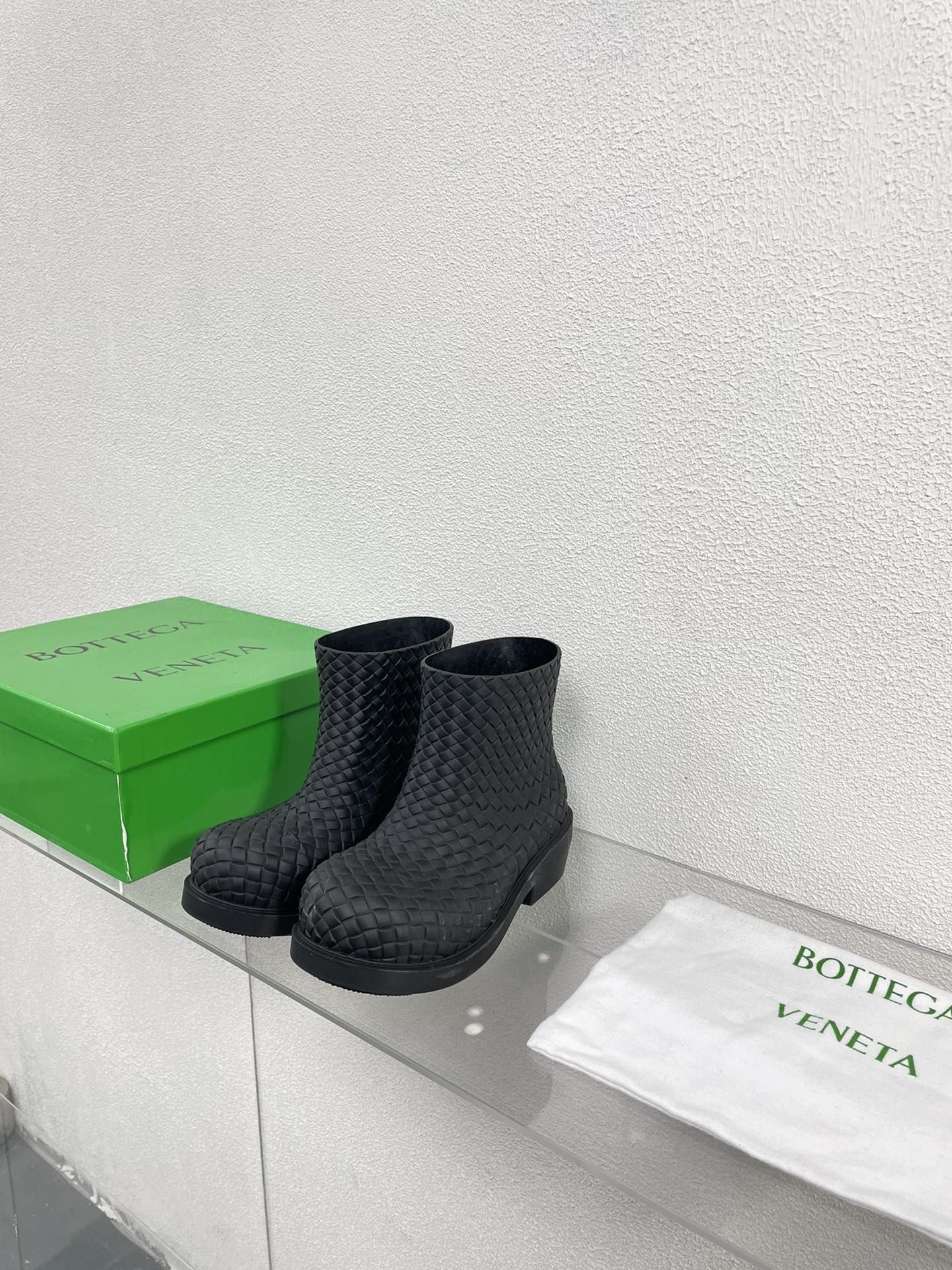 Bagsaaa B0tt*ga Ven*ta Black Rubber Fireman Boots