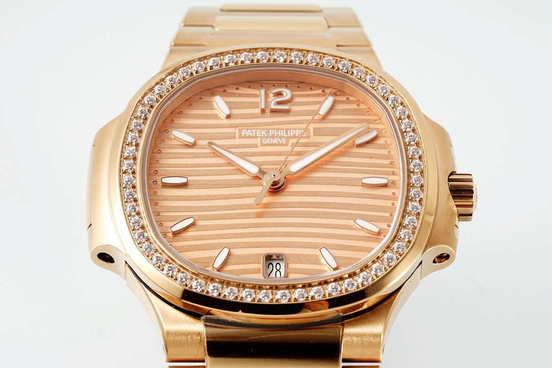 Bagsaaa Pat*k Phi1i*pe Nautilus Rose gold rose crystal 32 mm