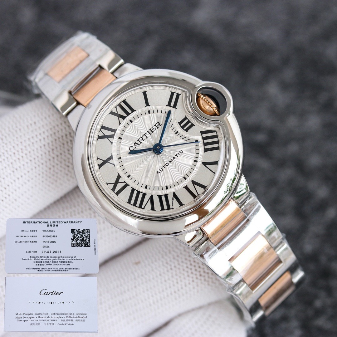 BAGSAAA CARITER BALLON BLEU DE Ca*t1er WATCH SILVER - 5 colors