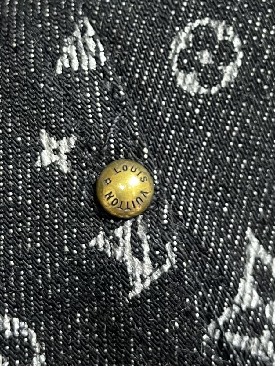 Bagsaaa L0vis Vvtt0n Denim Black Jacket 