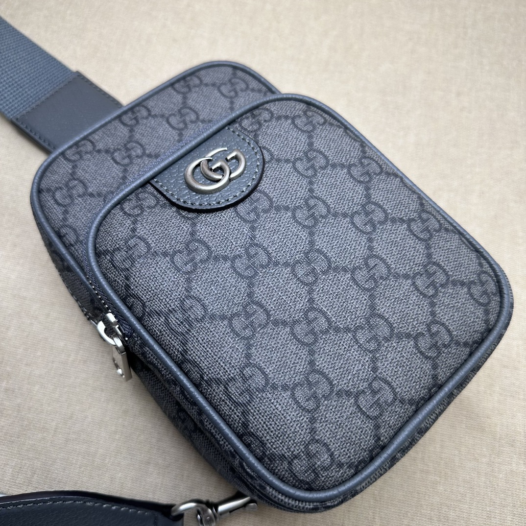 BAGSAAA Gvc*1 OPHIDIA GG MINI CROSS BODAY BAG IN GREY - 12*18*6.9CM