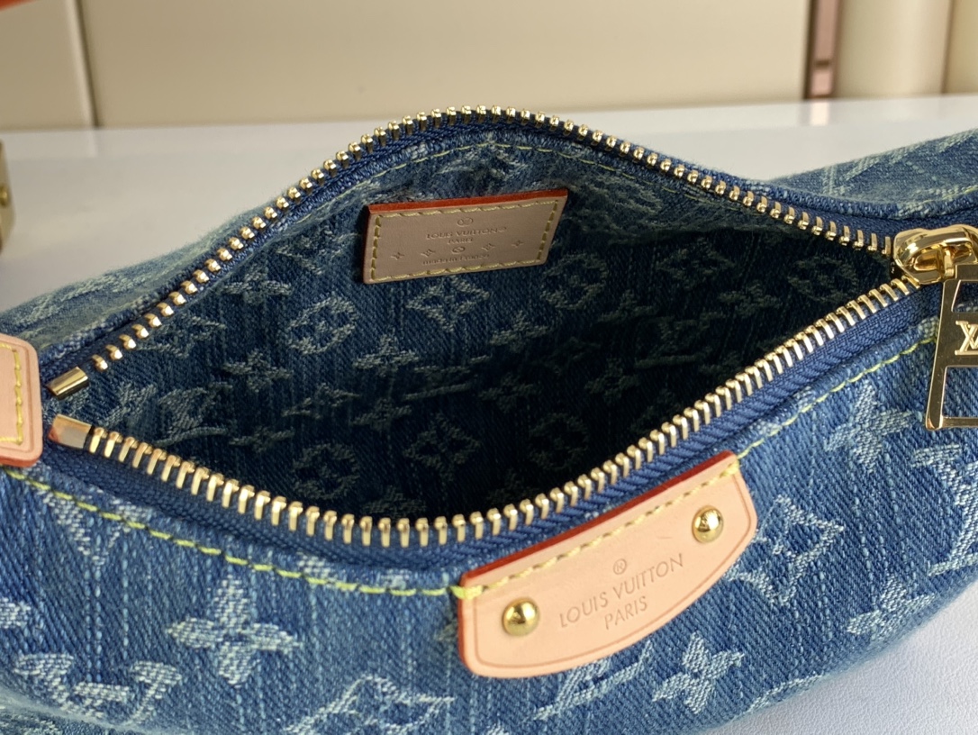 Bagsaaa L0vis Vvtt0n Hills Pochette Blue Denim Bag - 18.5 x 11 x 6.5 cm