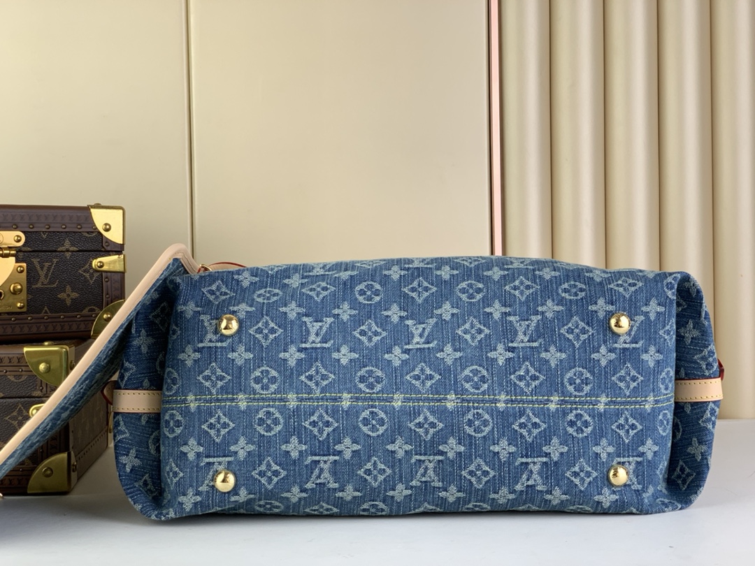 Bagsaaa L0vis Vvtt0n Carryall Monogram Denim - 39 x 30 x 15 cm