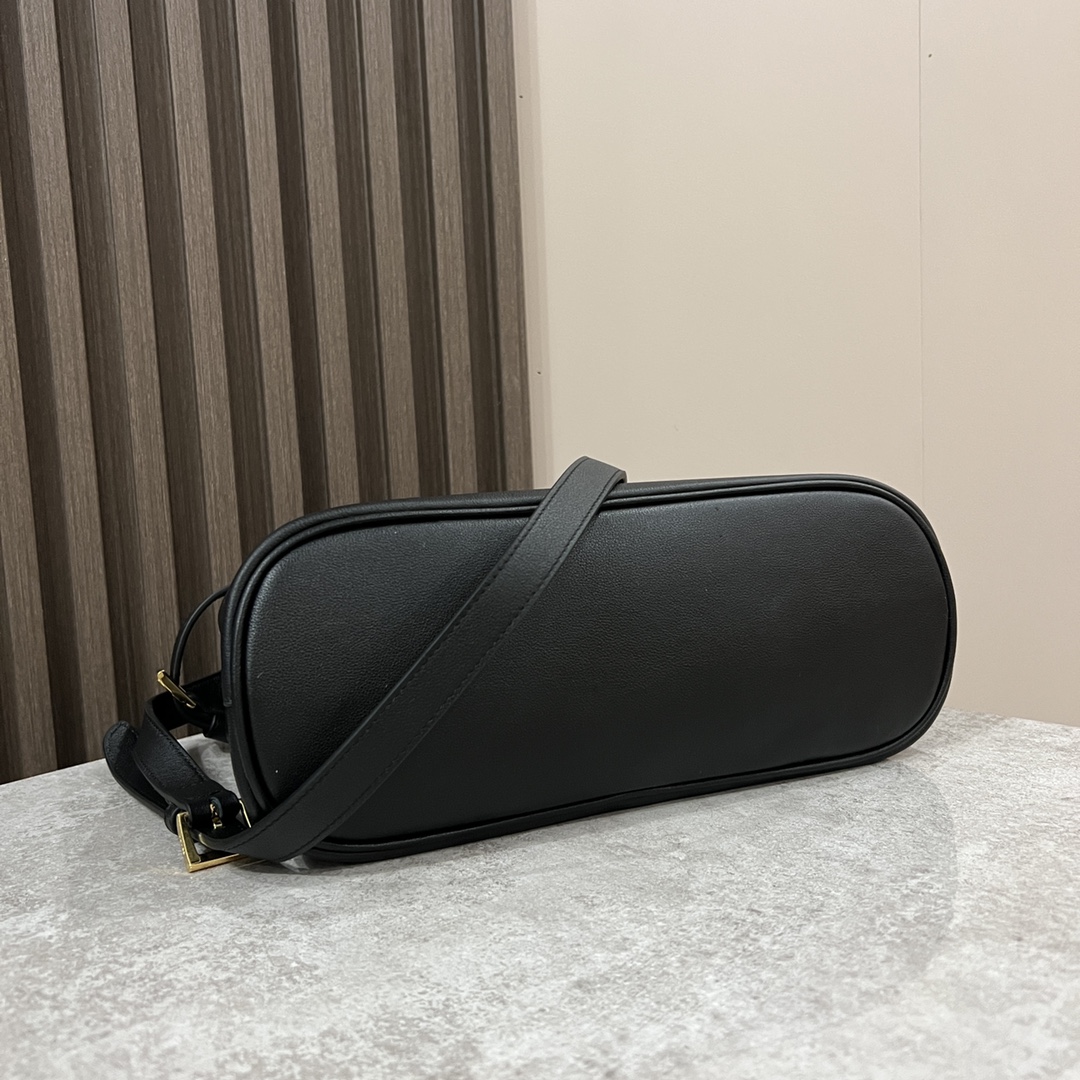 Bagsaaa Pra*a Top Handle Bag In Black - 28x18x10.5cm