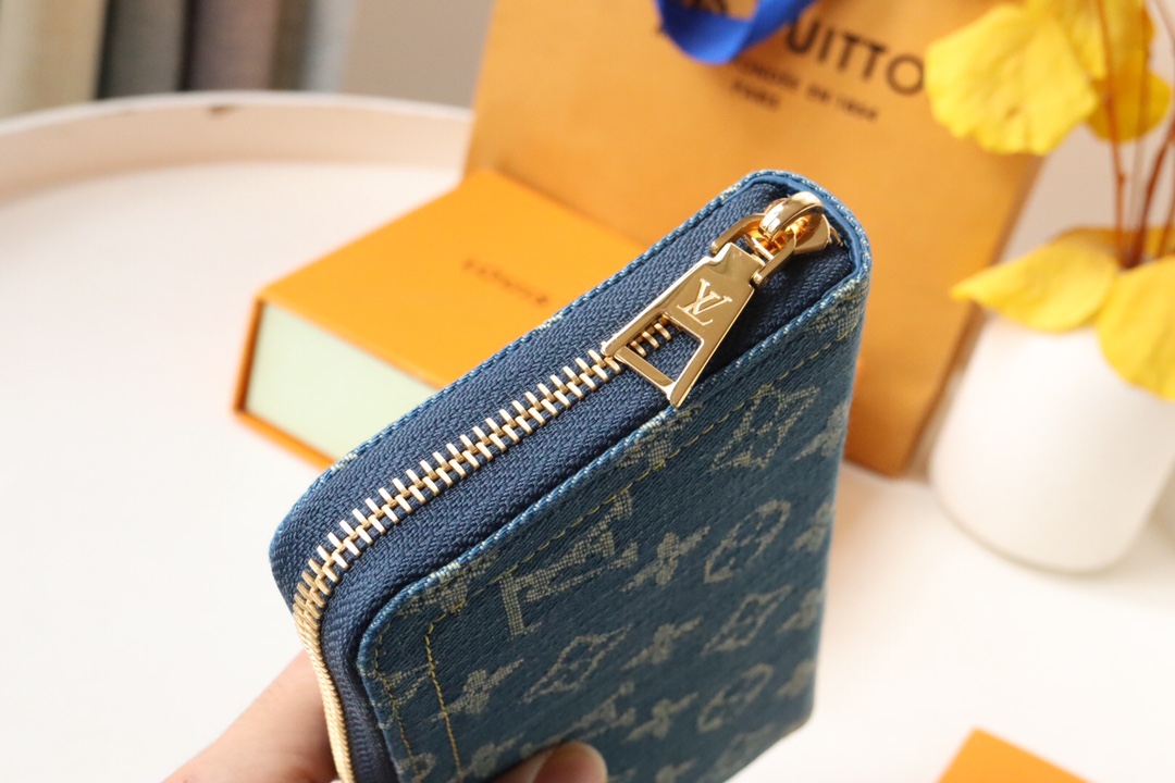 Bagsaaa L0vis Vvtt0n Zippy Coin Purse Monogram Denim - 19.5*10.5*2.5cm