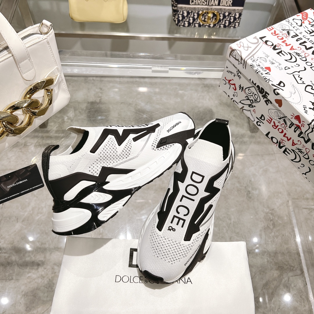 Bagsaaa Docle & Gabbana White Sneakers