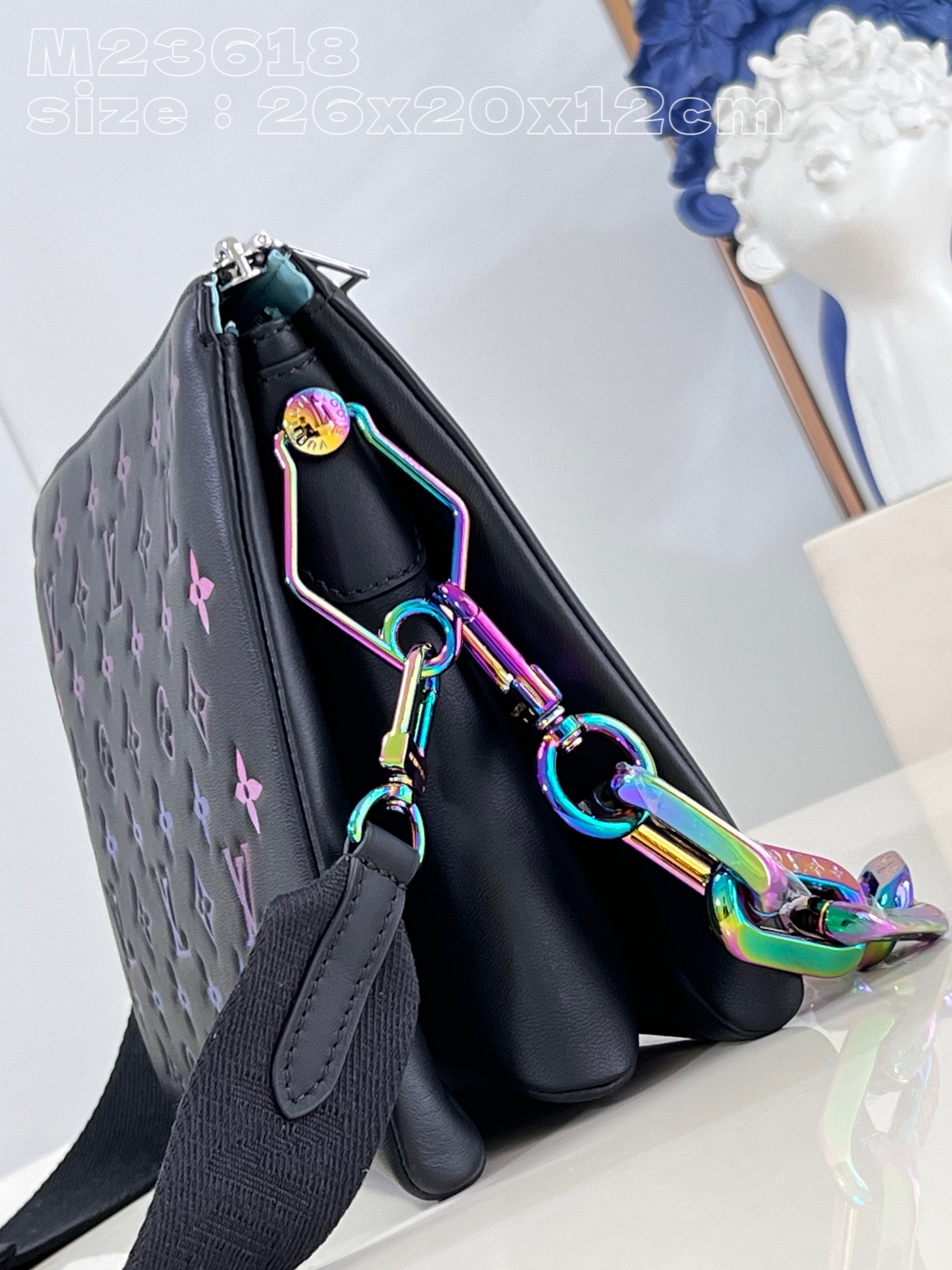 Bagsaaa L0vis Vvtt0n Coussin Pm Ski Black - 26 x 20 x 12 cm