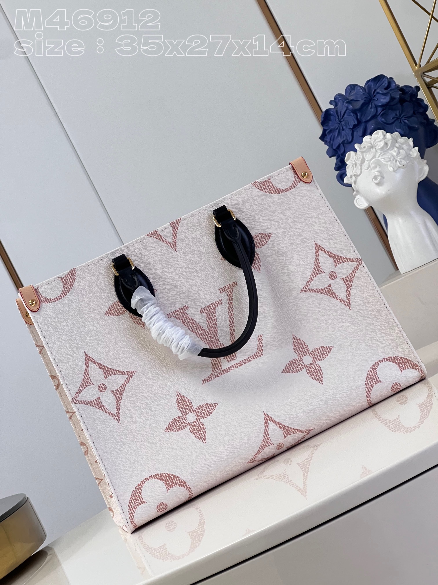 Bagsaaa L0vis Vvtt0n M46912 OnTheGo MM Tote Bag Monogram Dune - 35 x 27 x 14 cm