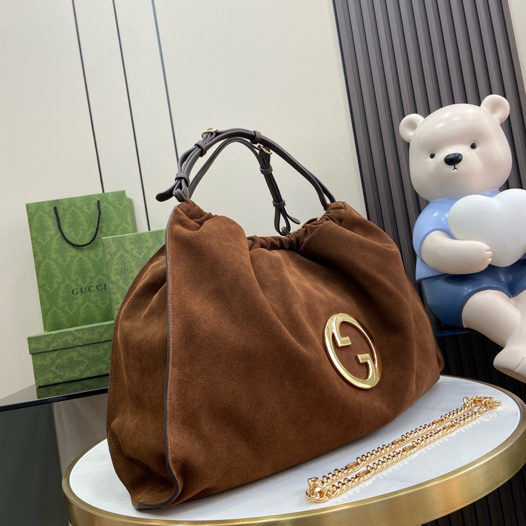Bagsaaa Gvc*1 Blondie Large Tote in brown suede