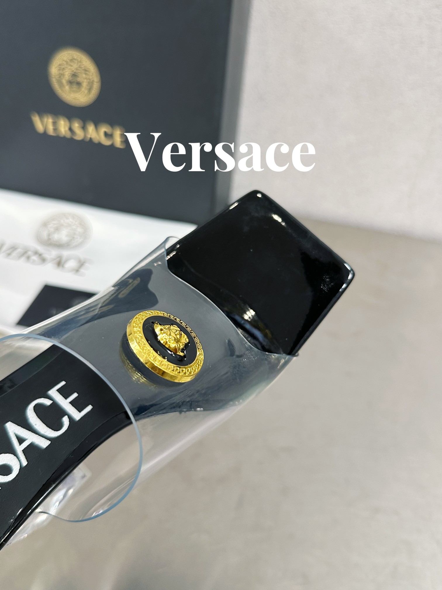 Bagsaaa Versace Sandals In Black