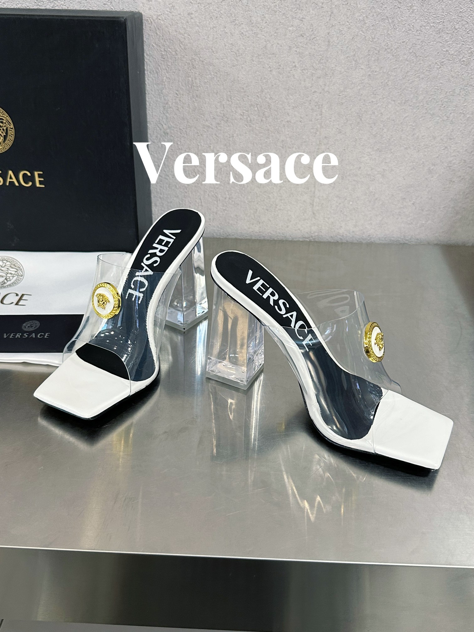 Bagsaaa Versace Sandals In White