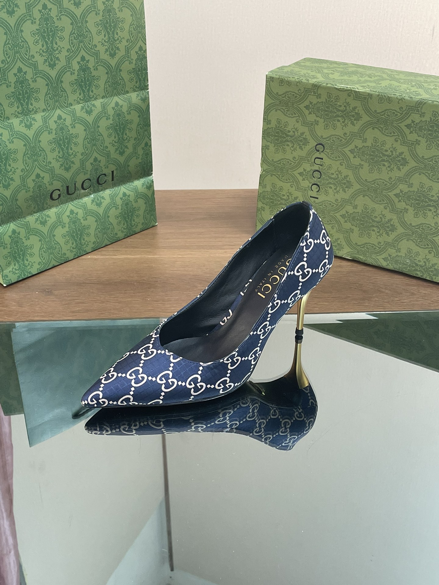 Bagsaaa Gvc*1 High Heel GG In Navy