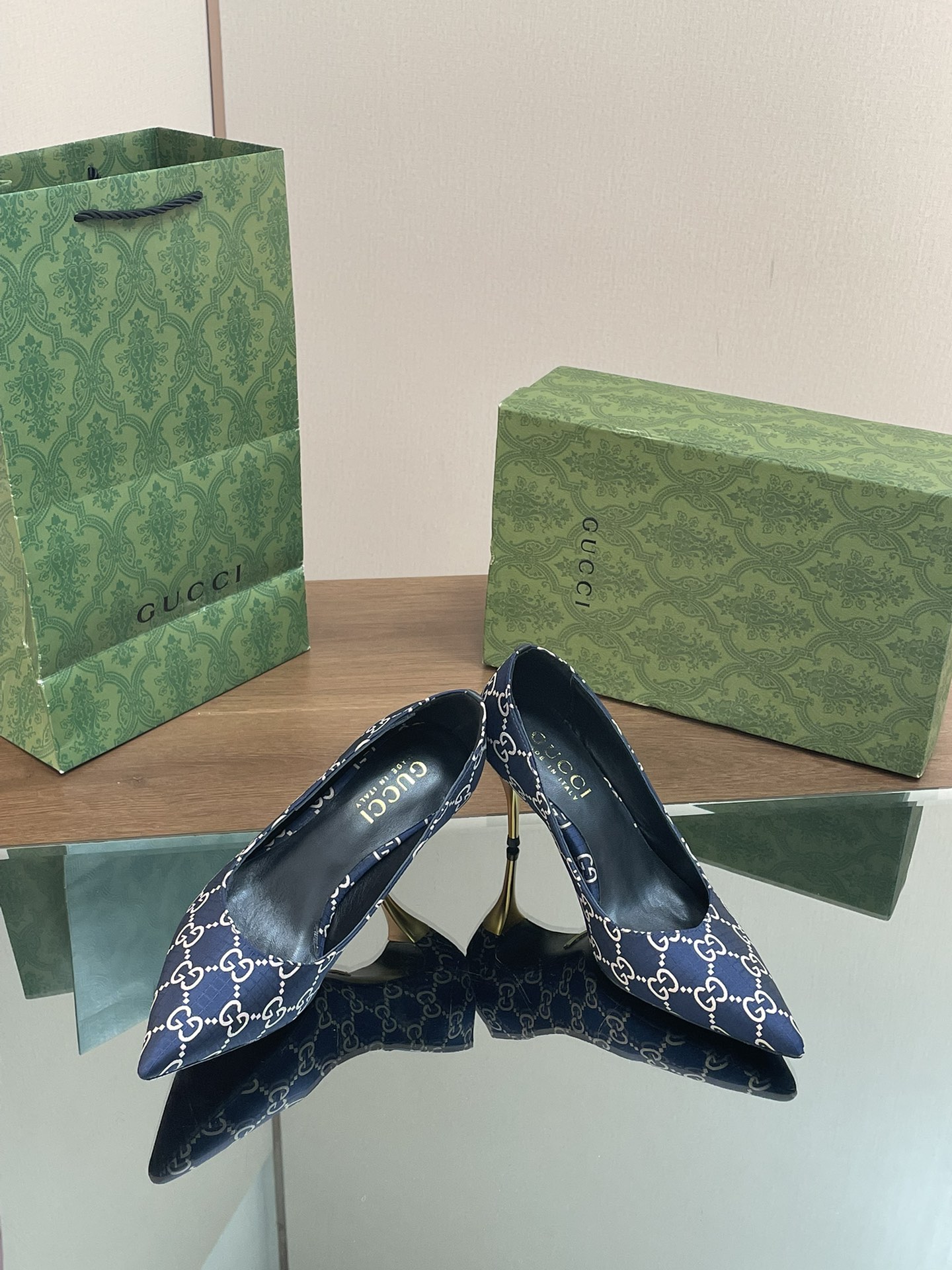 Bagsaaa Gvc*1 High Heel GG In Navy