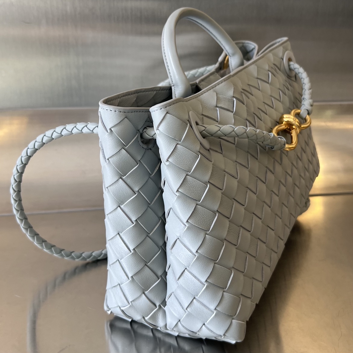Bagsaaa B0tt*ga Ven*ta Andiamo Grey - 29x18x10cm