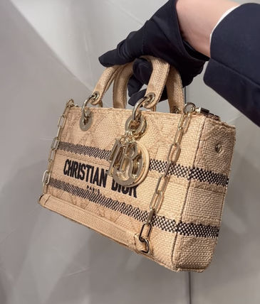 Bagsaaa D10r Lady Medium D-Joy Bag Natural Cannage Raffia