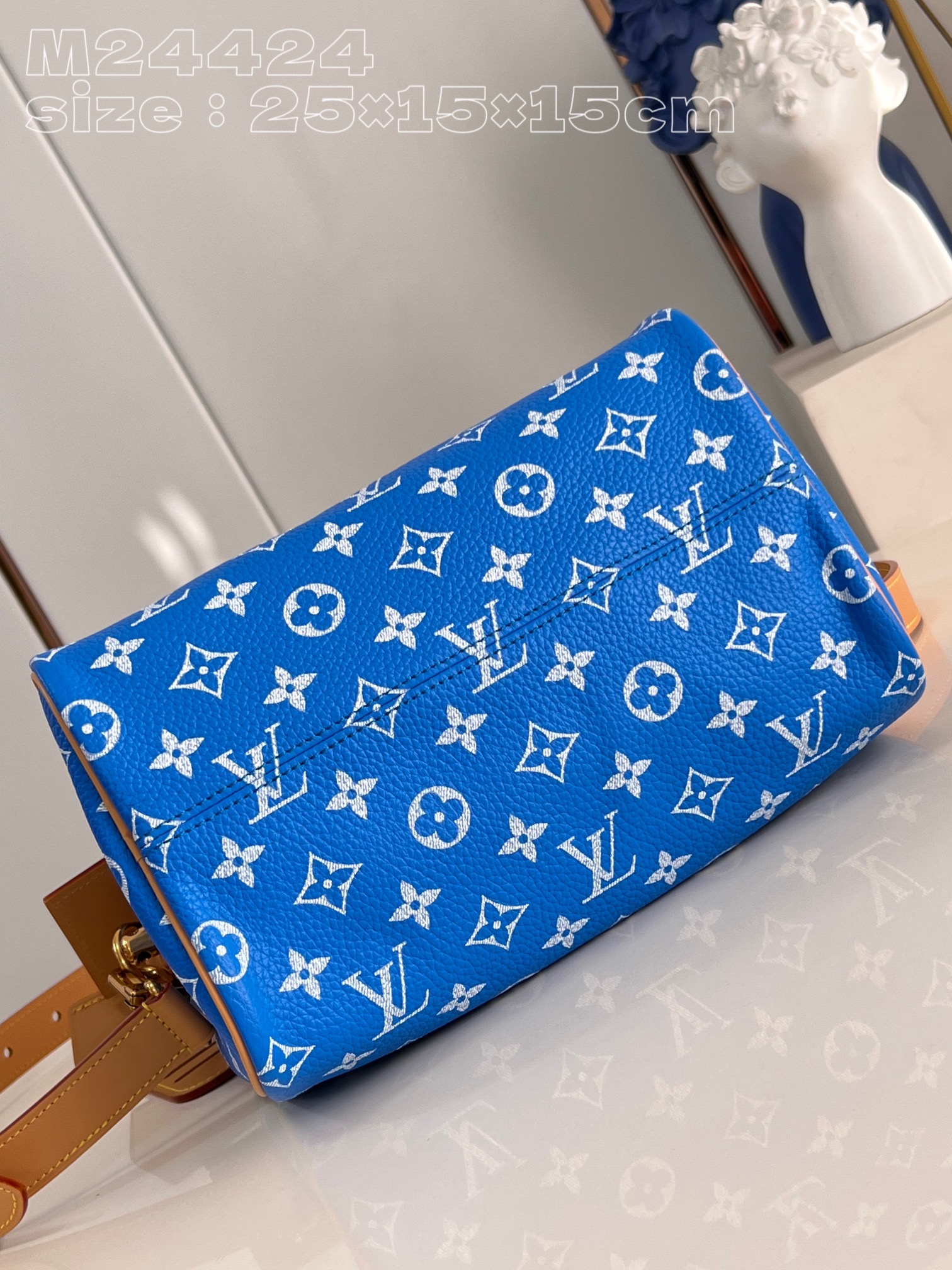 Bagsaaa L0vis Vvtt0n Speedy 25 Blue Color - 25 x 15 x 15cm