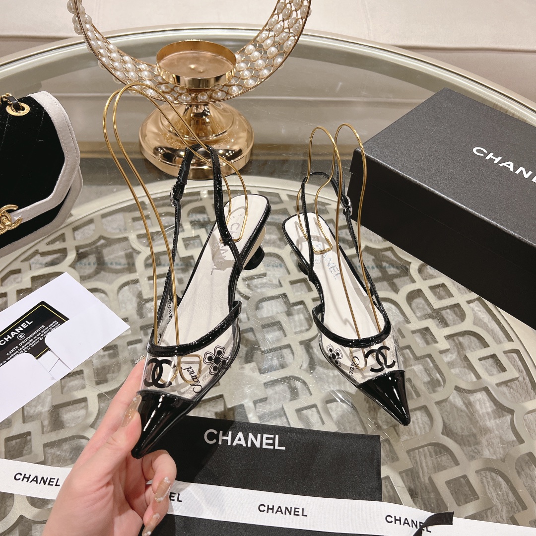 Bagsaaa Ch**el Slingback Pump Black