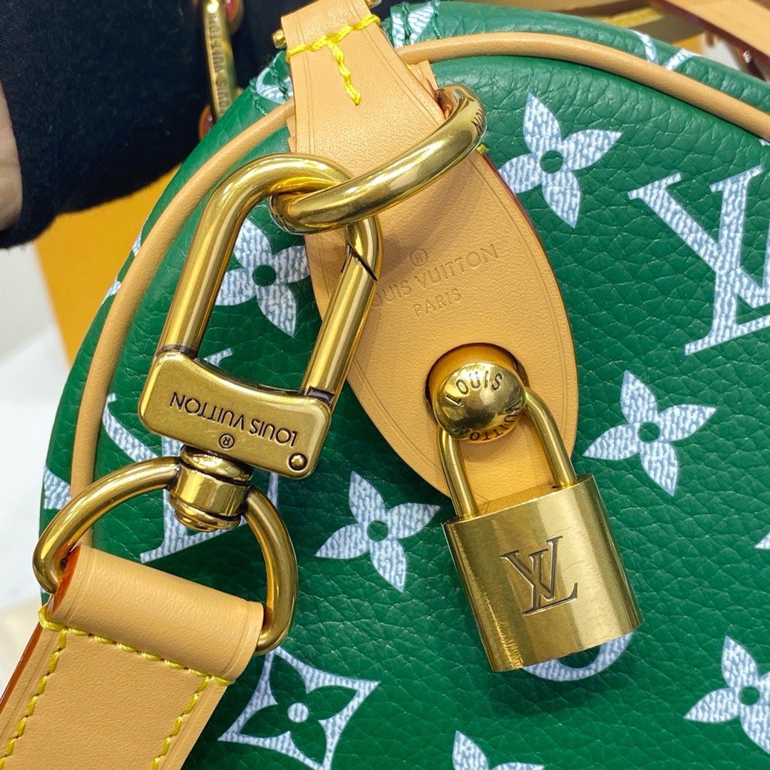 Bagsaaa L0vis Vvtt0n Speedy 25 Green Color - 25 x 15 x 15cm
