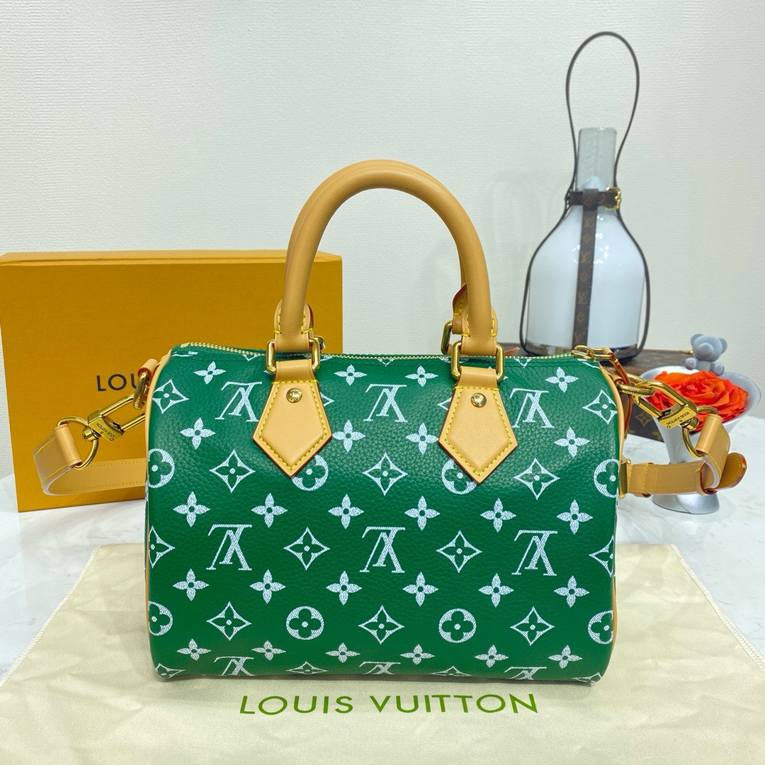 Bagsaaa L0vis Vvtt0n Speedy 25 Green Color - 25 x 15 x 15cm
