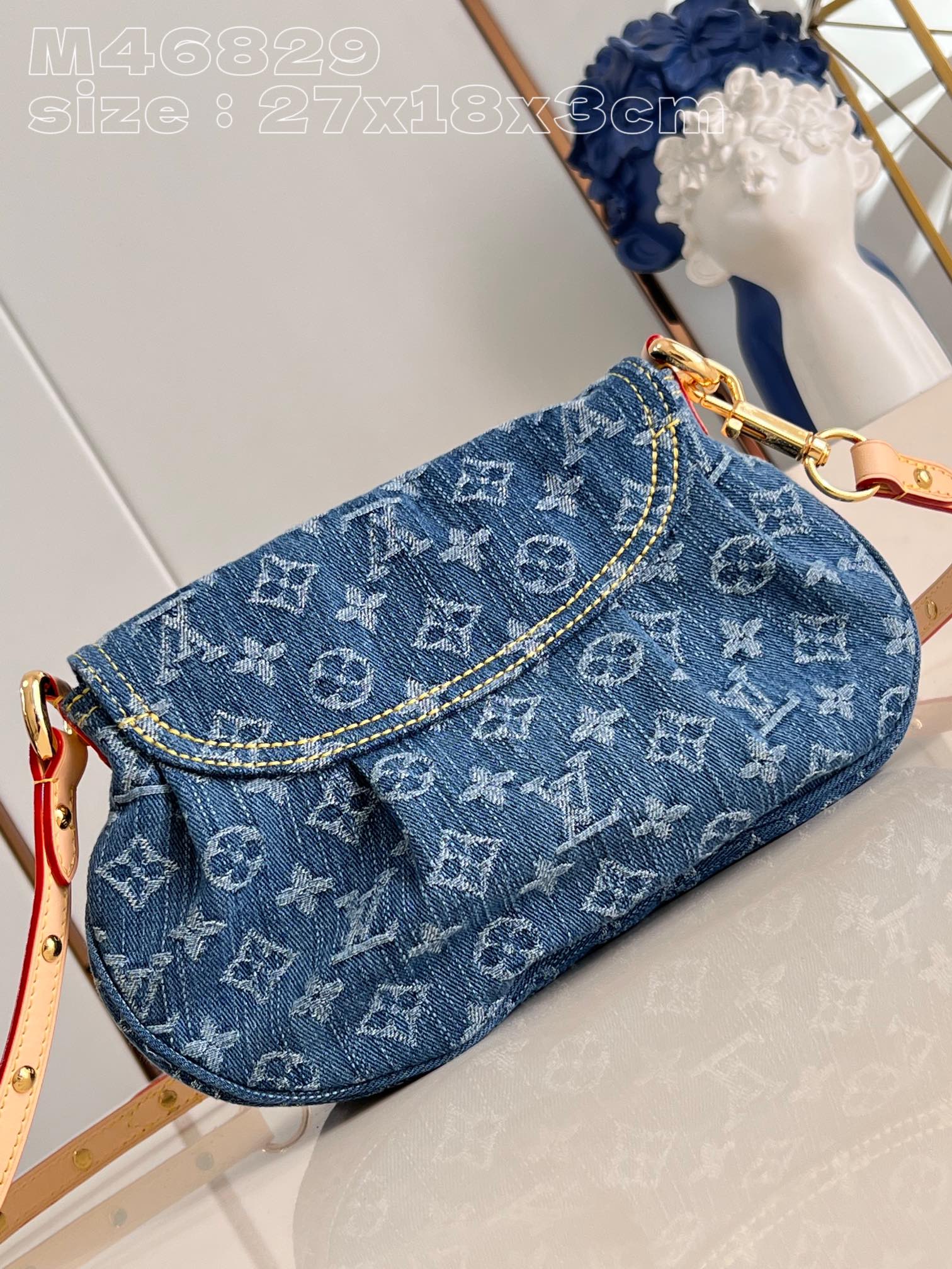 Bagsaaa L0vis Vvtt0n Sunset Monogram Denim - 27 x 18 x 3 cm