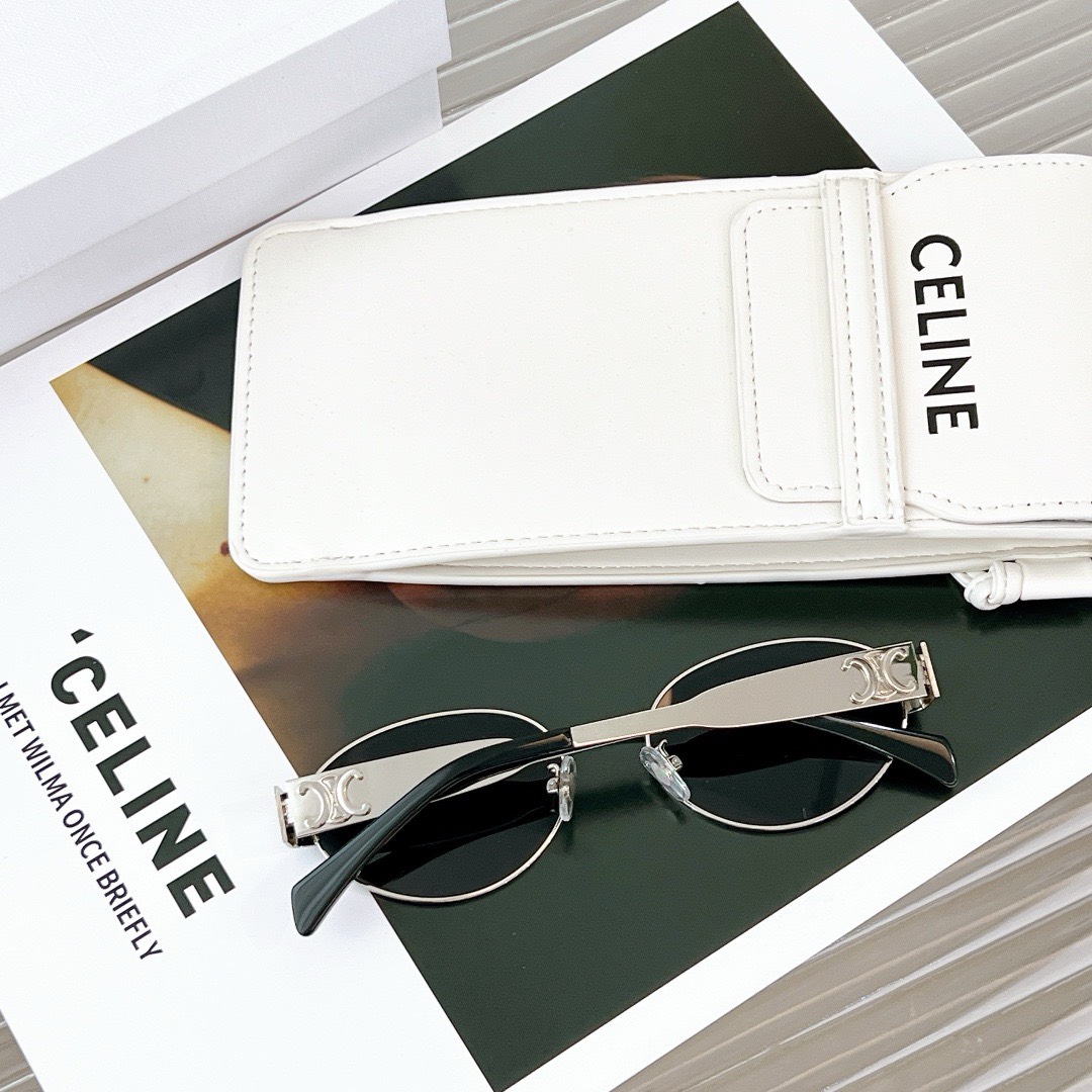 Bagsaaa Ce1i*e Triomphe Metal sunglasses silver/smoke