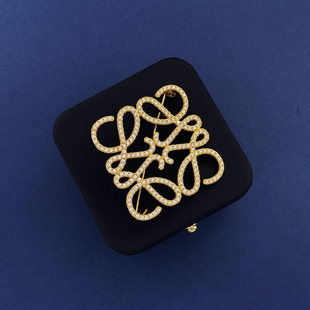 Bagsaaa L0ew* Crystal Brooch 