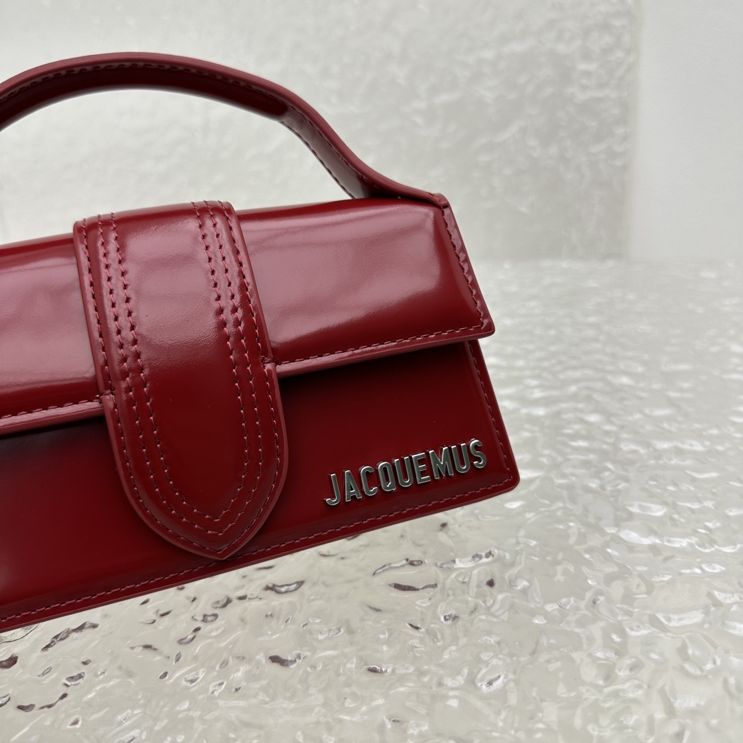 Bagsaaa Jacquemus Le Bambino leather mini red handbag - 18*6*7CM