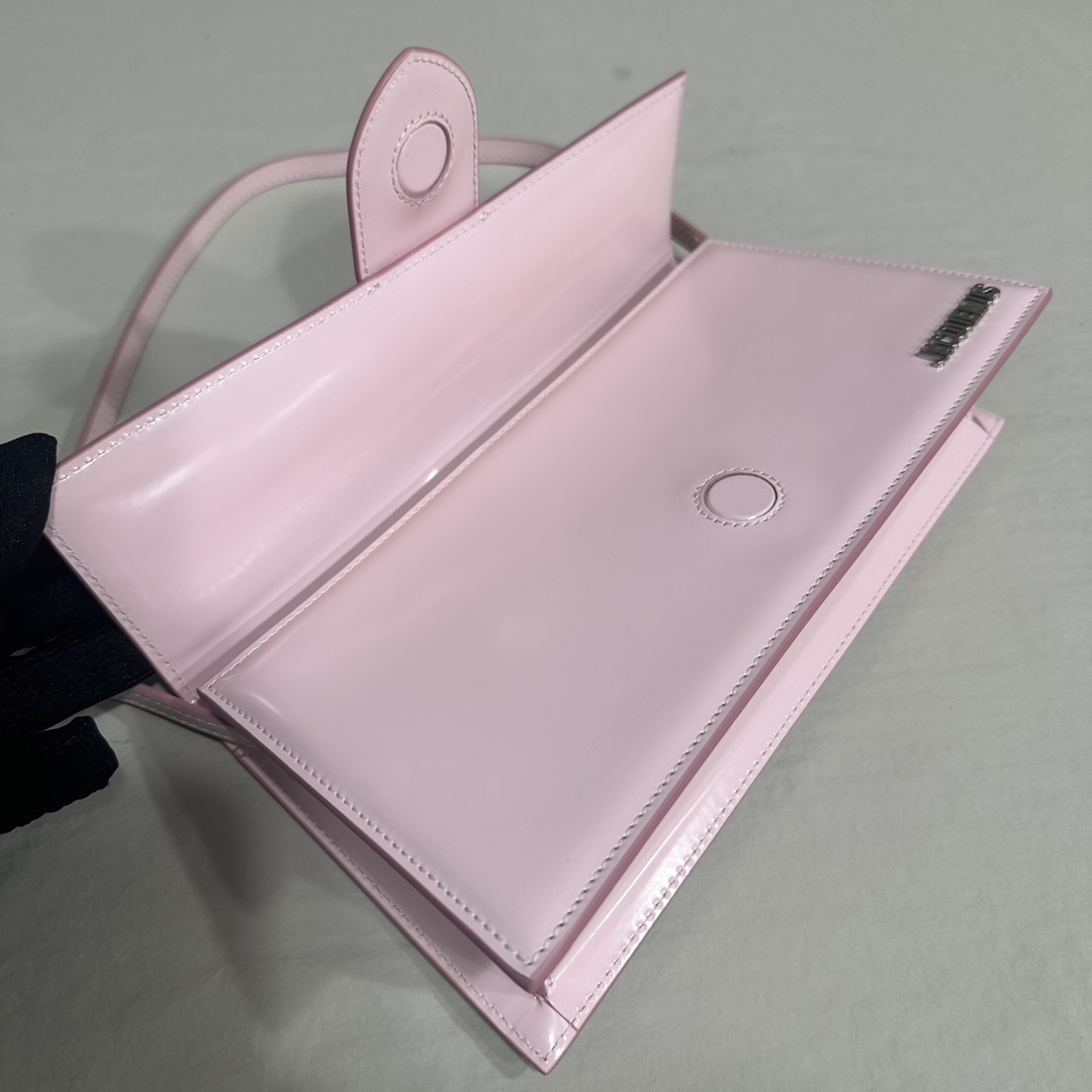 Bagsaaa Jacquemus Le bambino long shoulder bag in light pink - 28x13.5x6cm