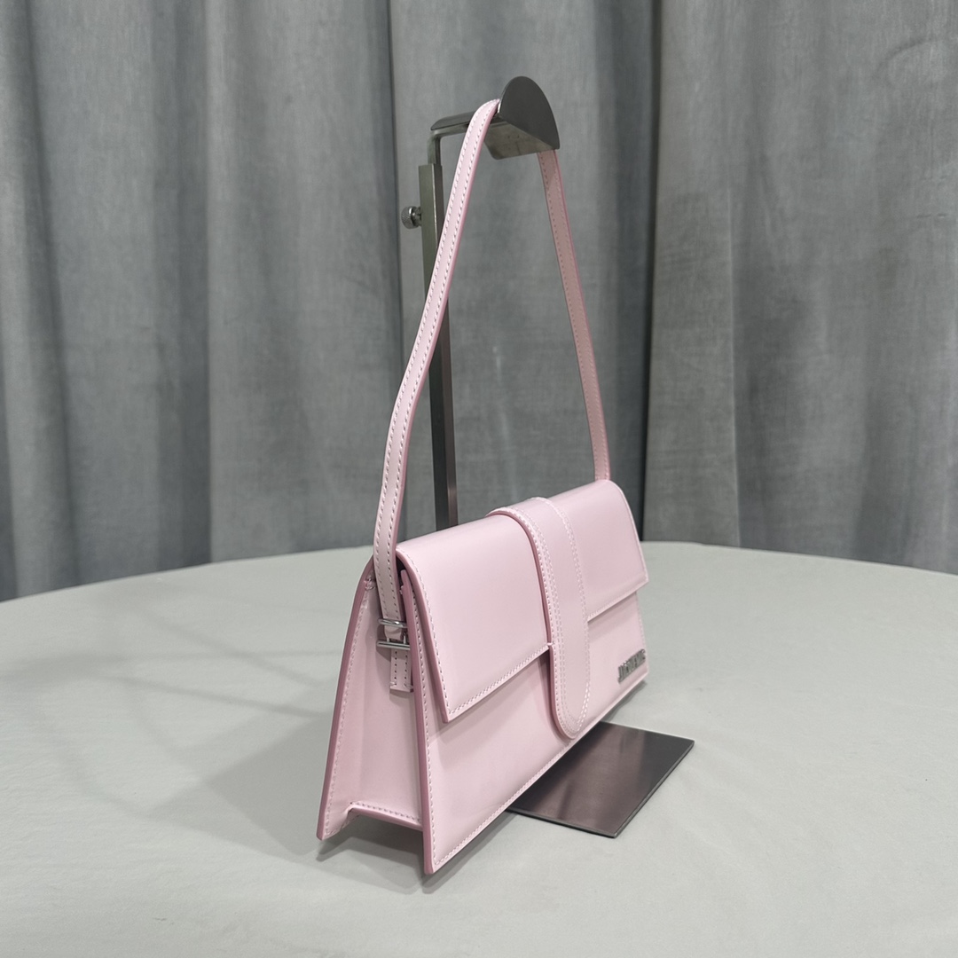 Bagsaaa Jacquemus Le bambino long shoulder bag in light pink - 28x13.5x6cm