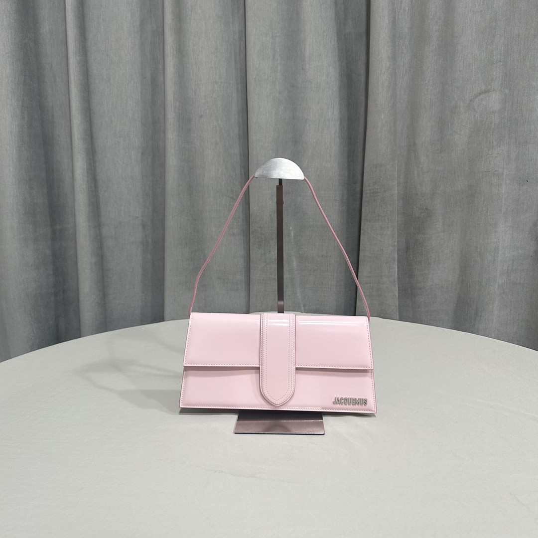Bagsaaa Jacquemus Le bambino long shoulder bag in light pink - 28x13.5x6cm