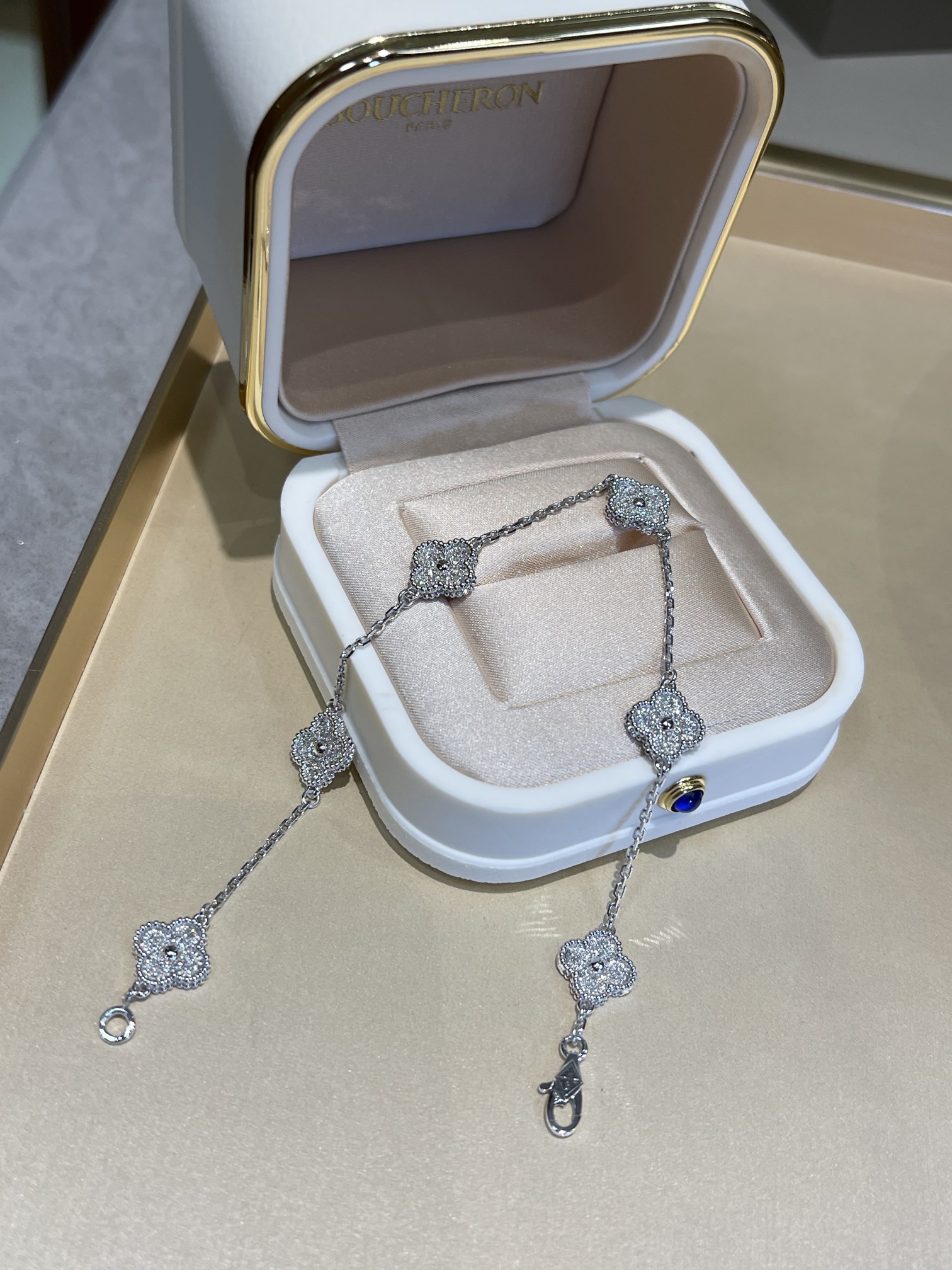 Bagsaaa V*n Cl**f & Arp*1s Alhambra Full D1am0nd Bracelet, 5 motifs 