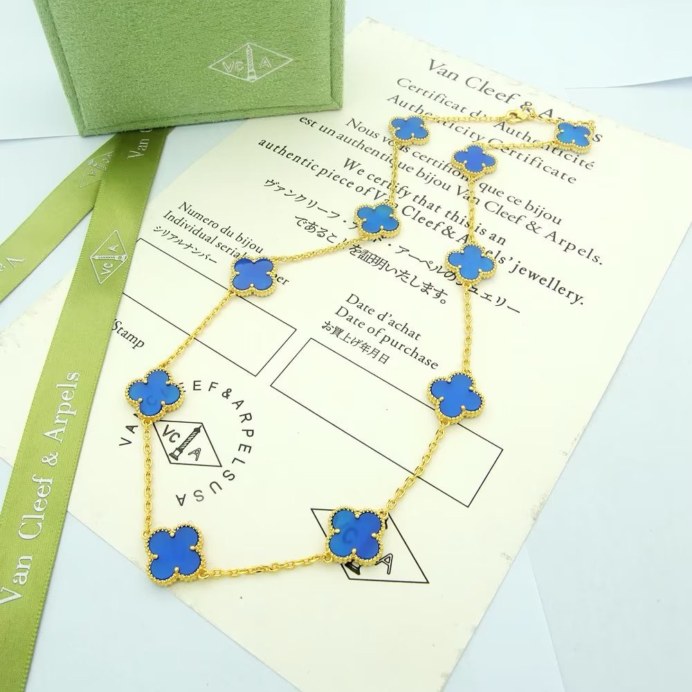 Bagsaaa V*n Cl**f & Arp*1s Alhambra Necklace, 10 motifs 