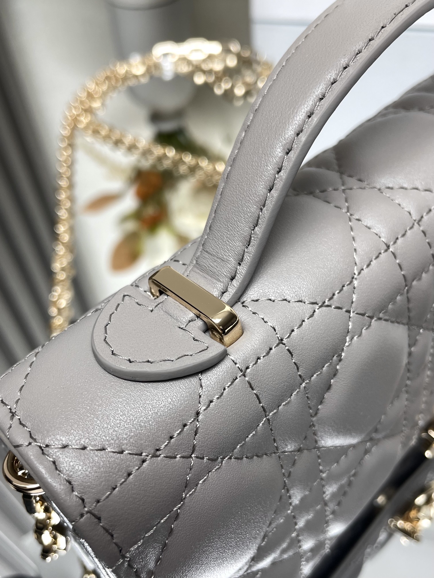 Bagsaaa Miss D10r Bag In Grey - 21x11.5x4.5cm
