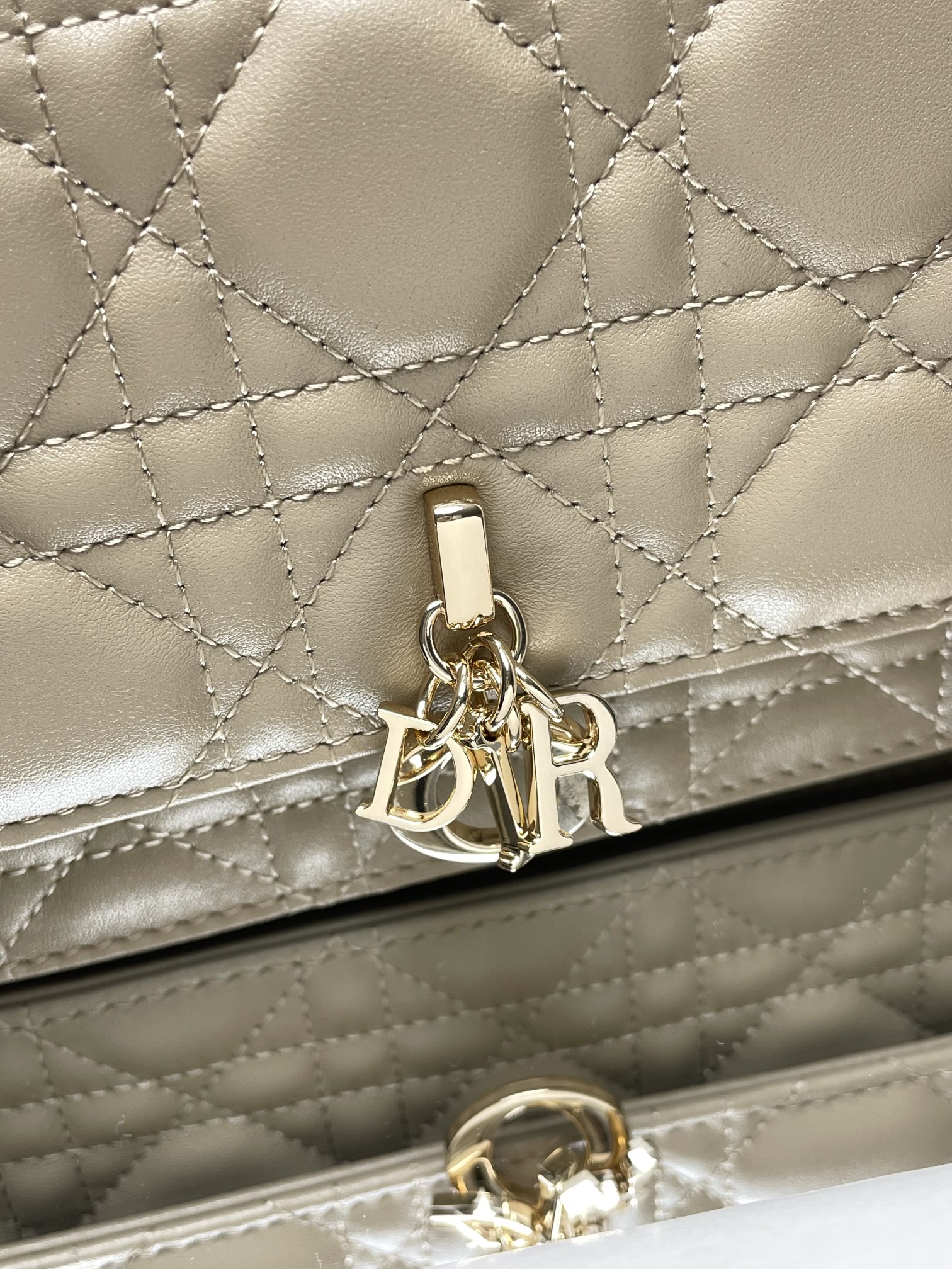 Bagsaaa Miss D10r Bag In Beige - 21x11.5x4.5cm