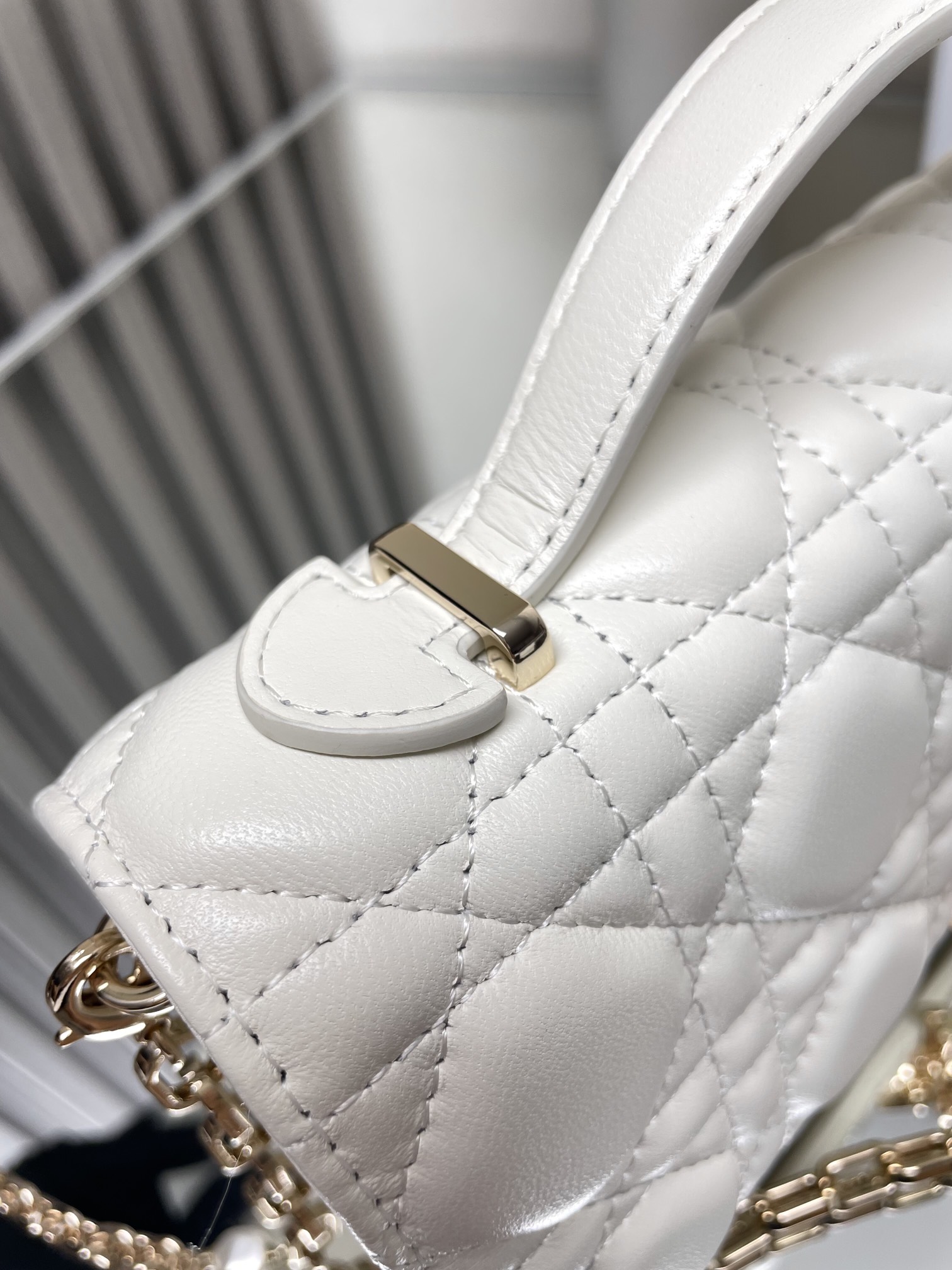 Bagsaaa Miss D10r Bag In White - 21x11.5x4.5cm