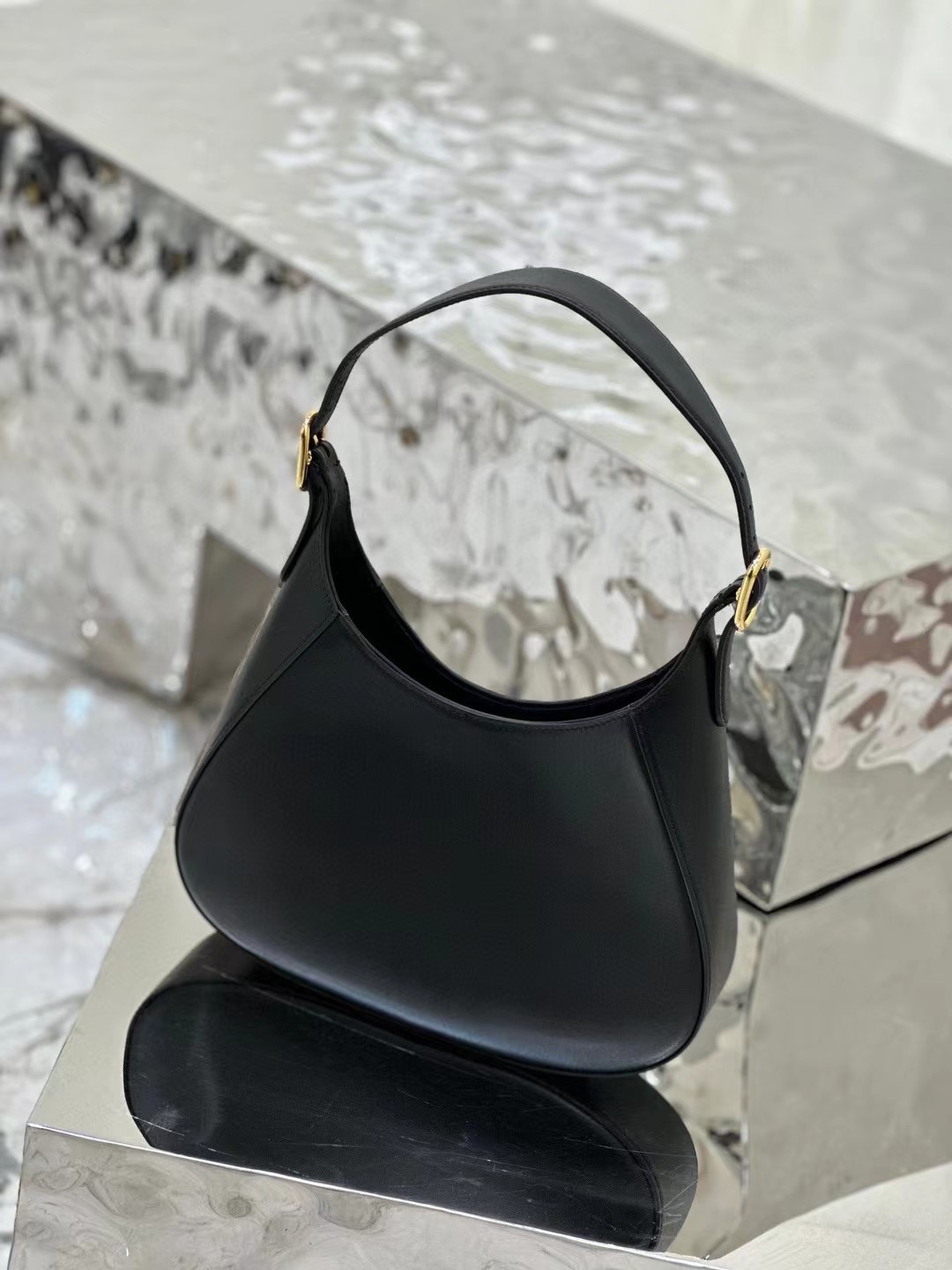 Bagsaaa Pra*a Cleo Shoulder Bag With Adjustable Strap In Black - 27x20x7cm