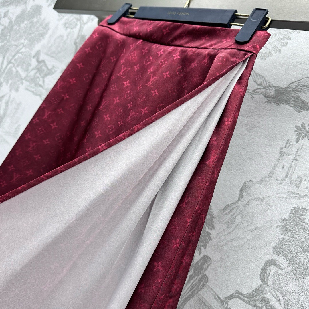 Bagsaaa L0vis Vvtt0n Monogram Cloud Wrap-Effect Skirt 