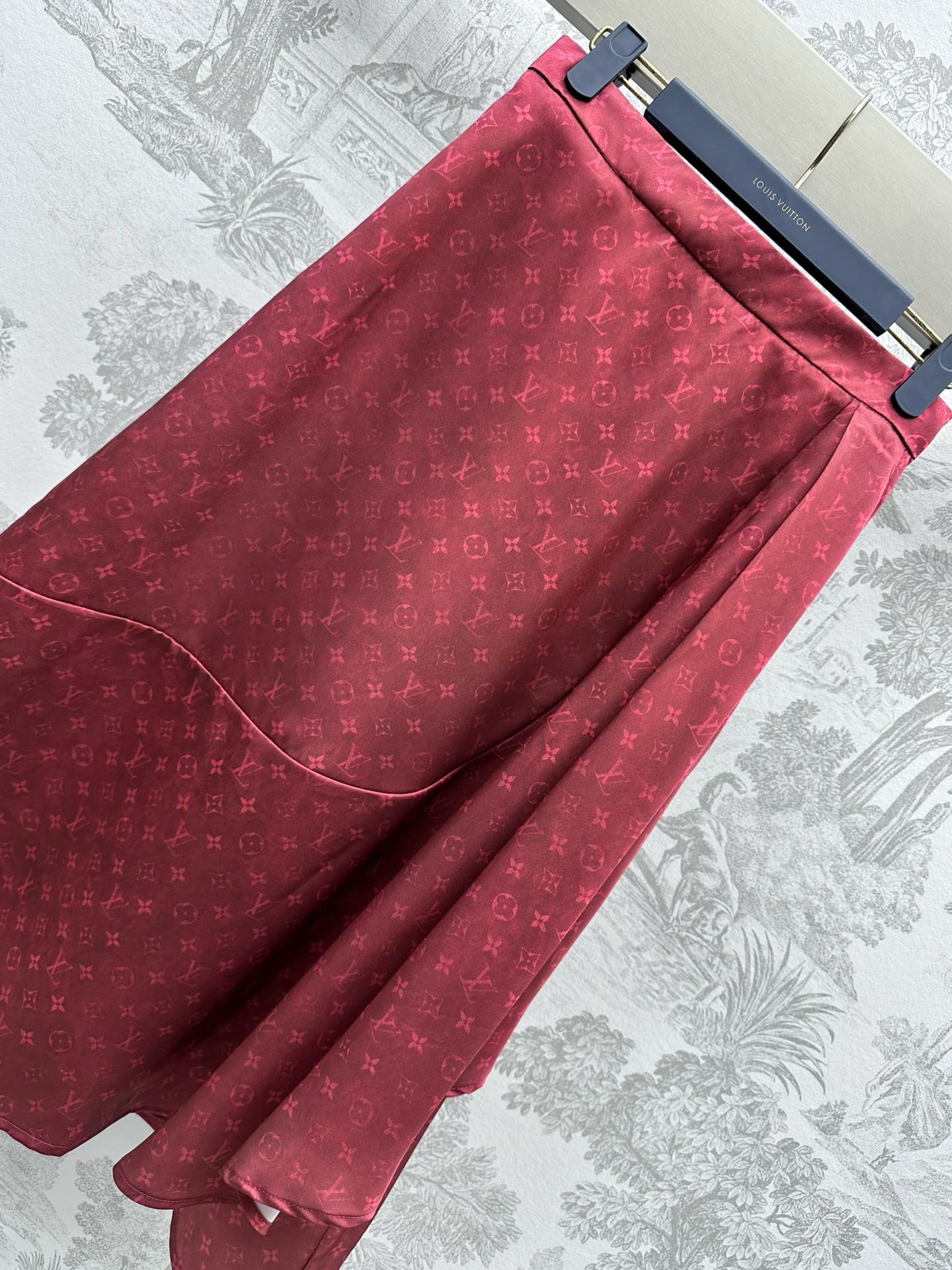 Bagsaaa L0vis Vvtt0n Monogram Cloud Wrap-Effect Skirt 