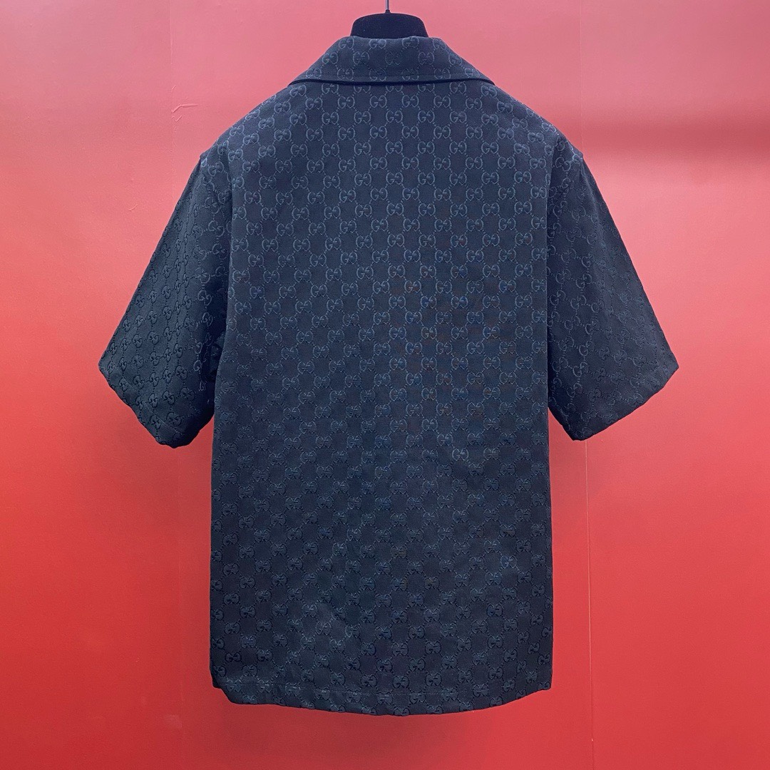 Bagsaaa Gvc*1 GG linen-blend shirt in black