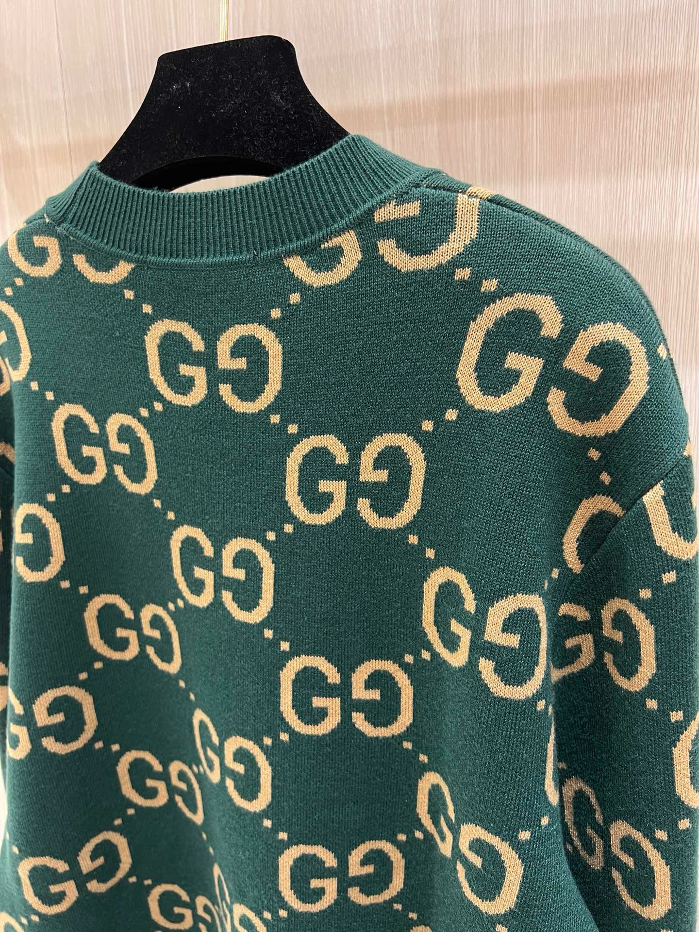 Bagsaa Gvc*1 GG wool jacquard sweater in green