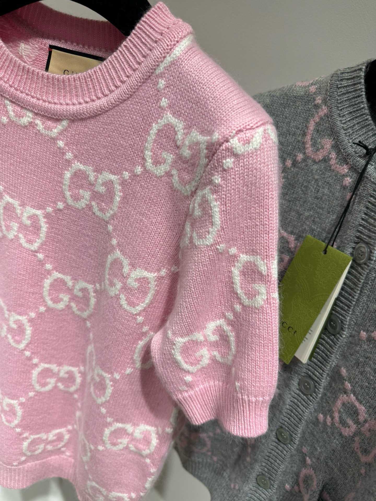 Bagsaaa Gvc*1 GG knit wool top in pink
