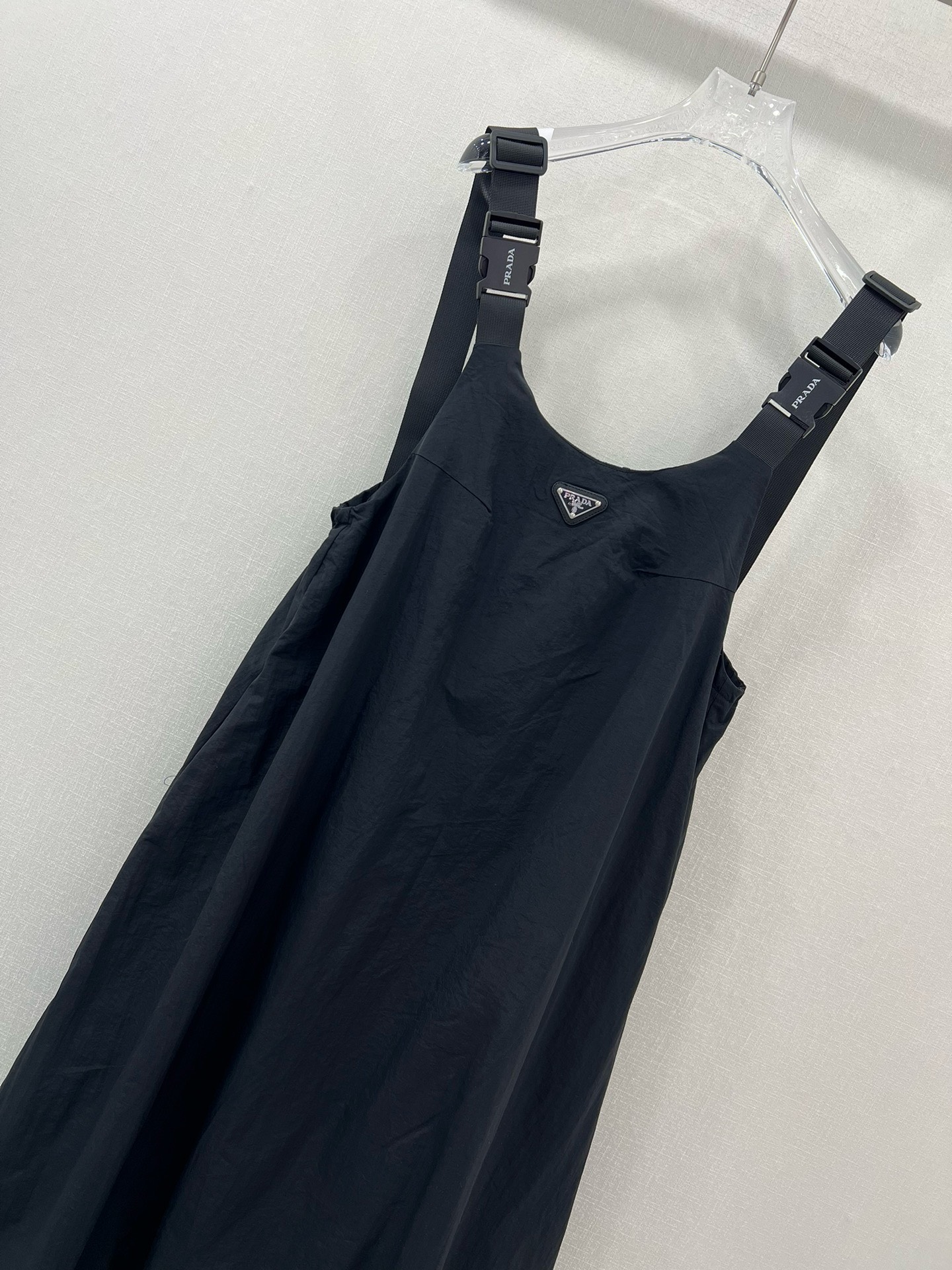 Bagsaaa Pra*a Black Gabardine Mini Dress 