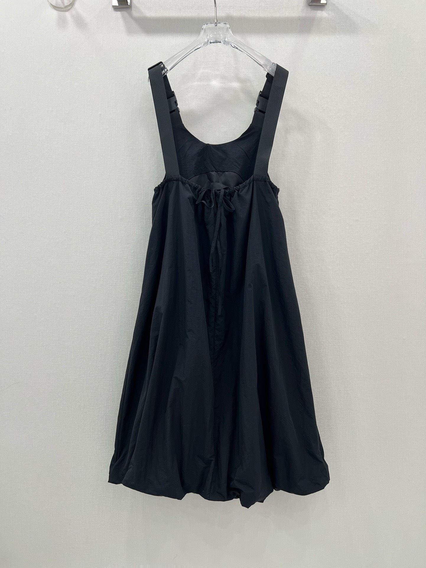 Bagsaaa Pra*a Black Gabardine Mini Dress 