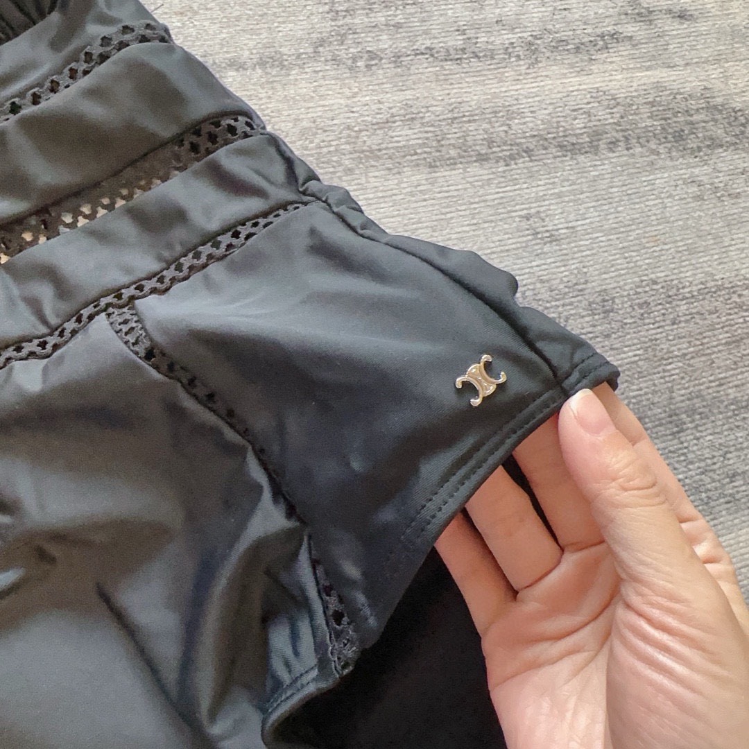 Bagsaaa Ch**el Tied One Piece Black 