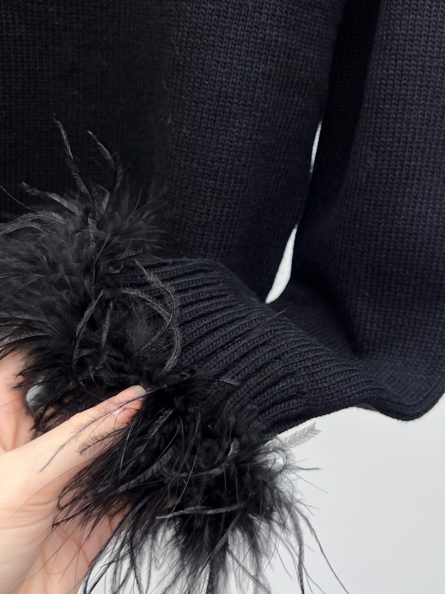 Bagsaaa Pra*a Sweater With Fur Cuff