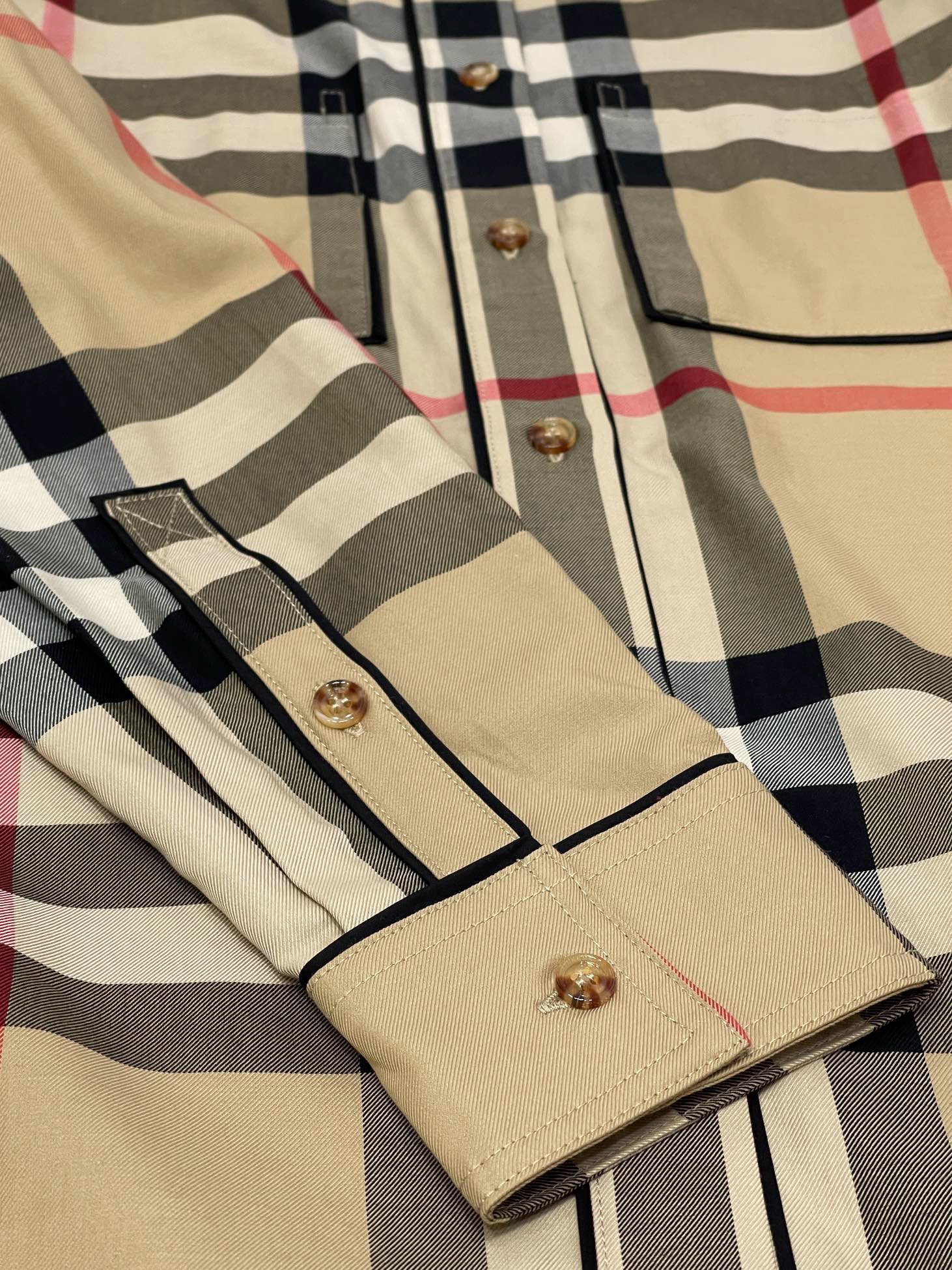 Bagsaaa Bv*b*rry Vintage Checked Shirt Yellow With Front Pocket