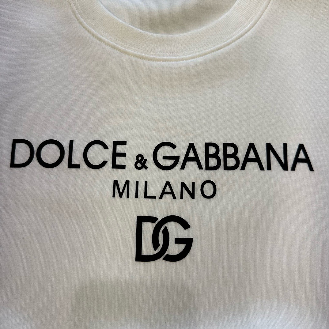 Bagsaaa DOLCE & GABBANA Cotton crew-neck white sweatshirt
