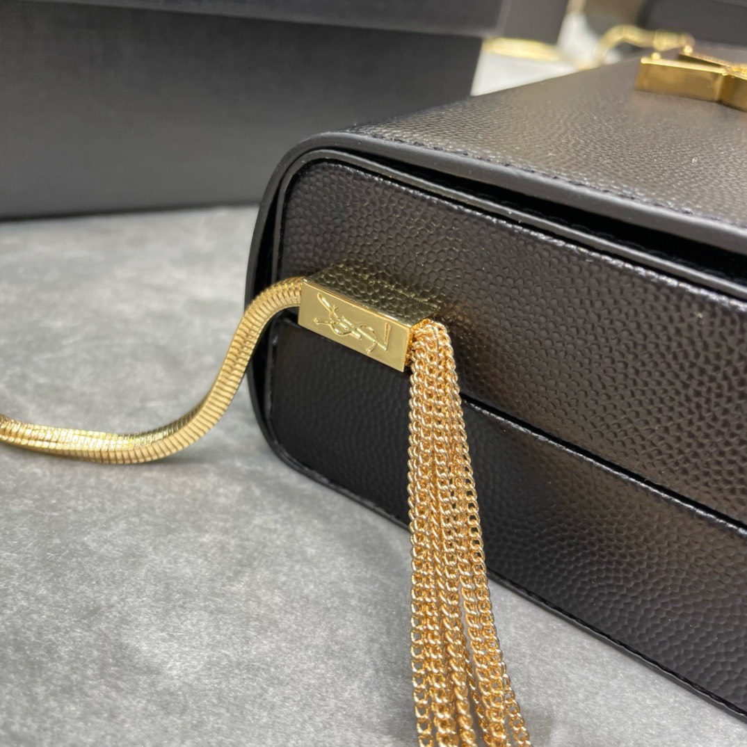 Bagsaaa Y51 Kate Box Bag Grained Leather - 18x14x5.5cm